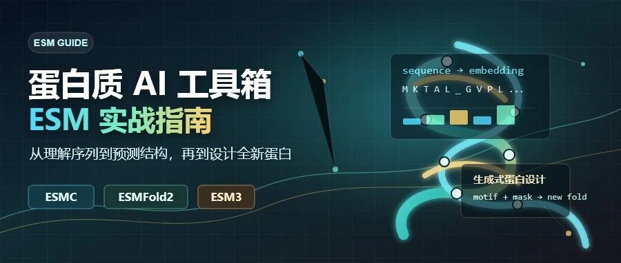 ESM 蛋白质 AI 工具箱实战指南：从理解序列到设计全新蛋白